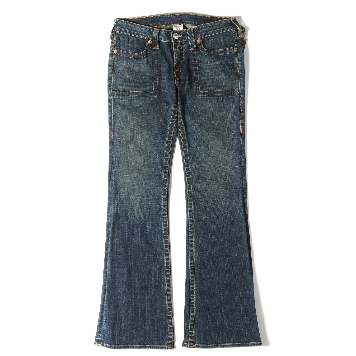 【新品】TRUE RELIGION トゥルーレリジョン パンツ インディゴ サイズ:30 | 00s スリムフレア ストレッチデニムパンツ (TONY) | MADE IN USA | ボトムス ジーンズ ジーパン【メンズ】