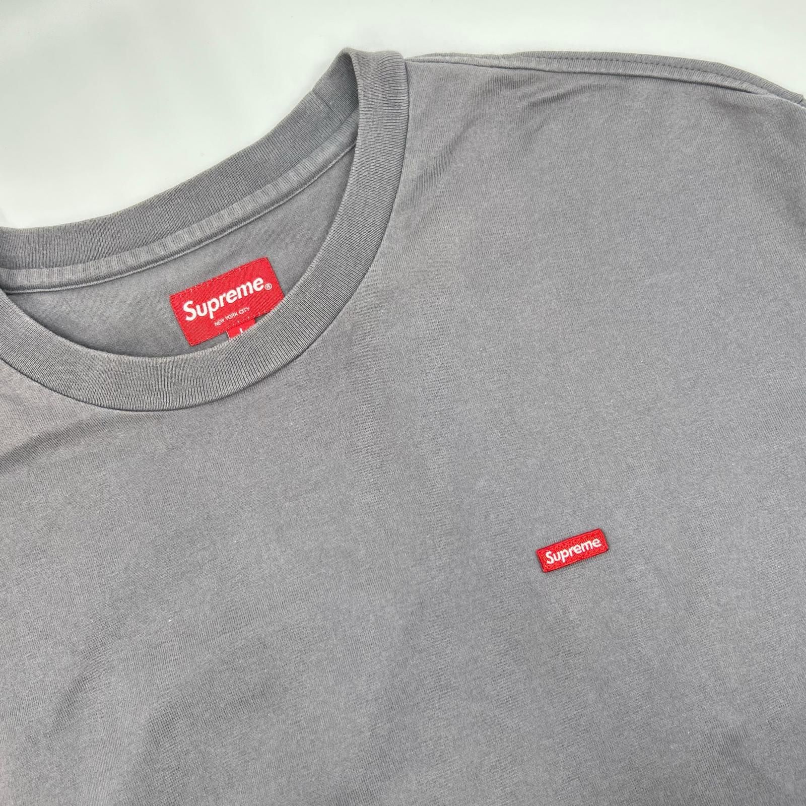 Supreme シュプリーム グレー Small Box L/S Tee スモールボックスロゴ