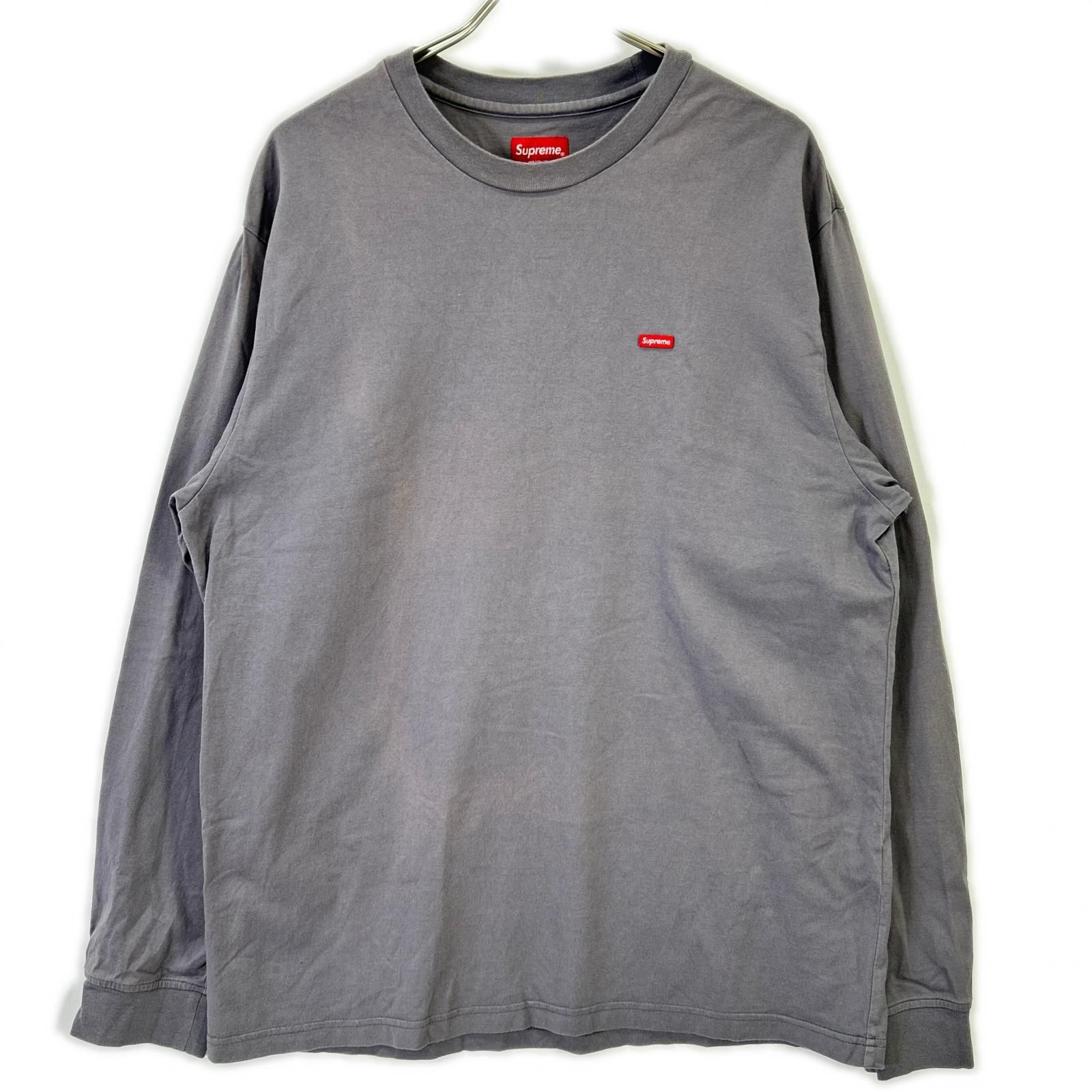 未使用 Supreme Small Box L/S Tee グレー Lサイズ Supreme シュプリーム グレー Small Box L/S Tee スモールボックスロゴ