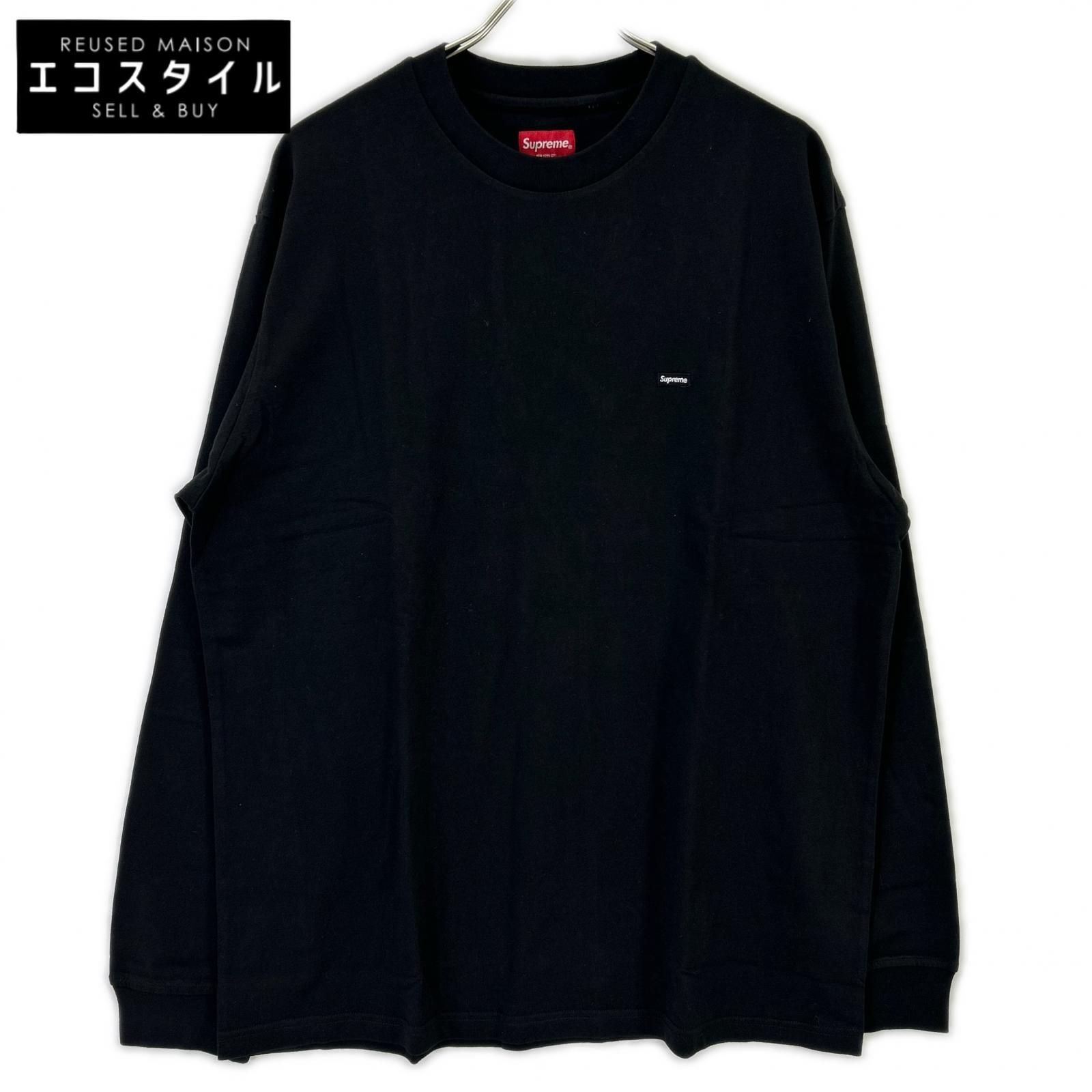 Supreme　シュプリーム　ブラック Small Box L/S Tee スモールボックスロゴロングスリーブカットソー　L