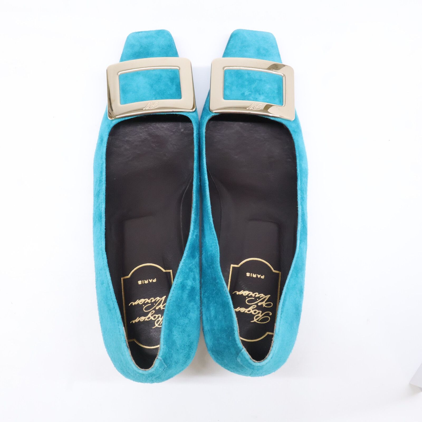 Roger Vivier ロジェヴィヴィエ シルバーバックル スエード ヒール