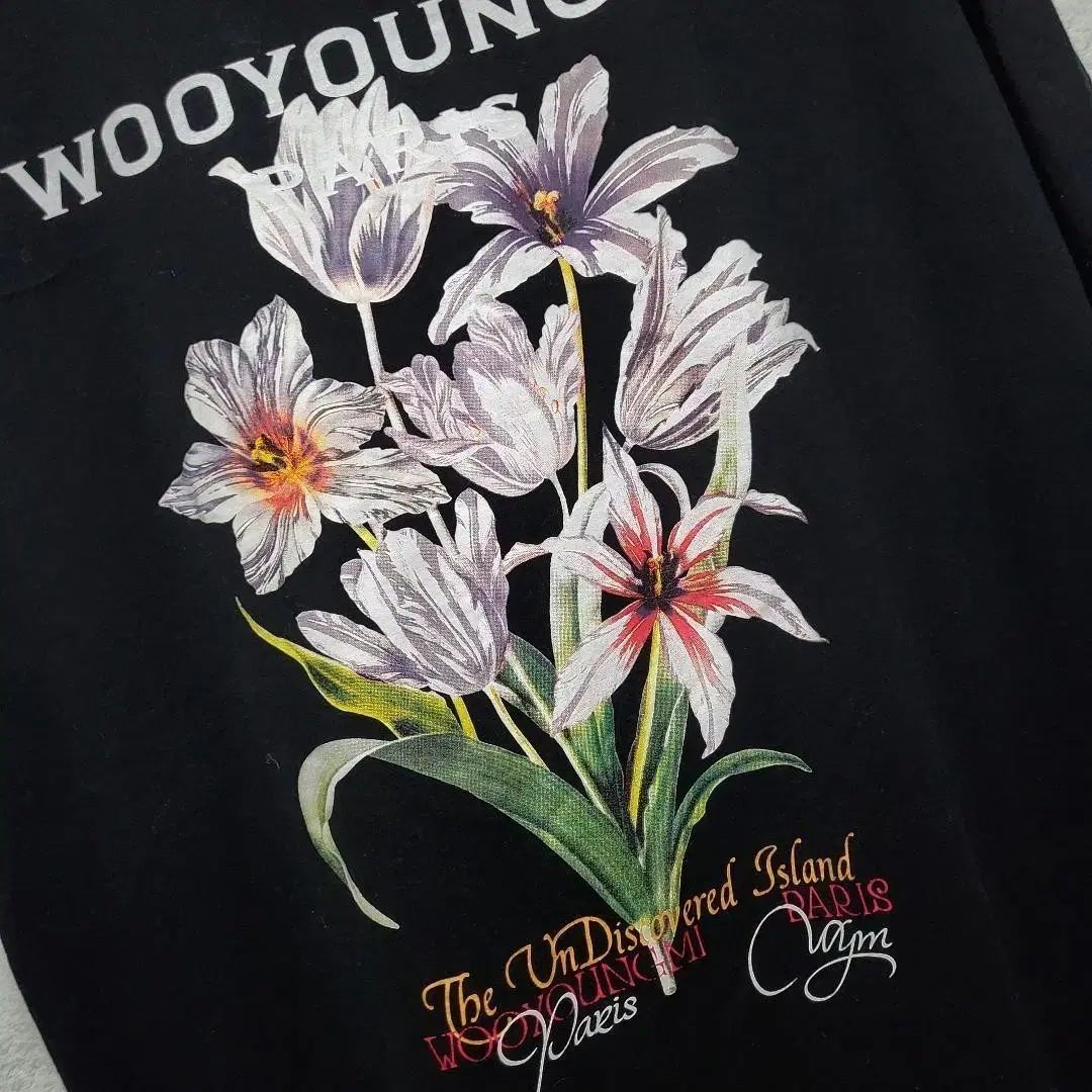 正規品 50 / 24SS WOOYOUNGMI ウーヨンミ フラワー バックロゴ 半袖Tシャツ