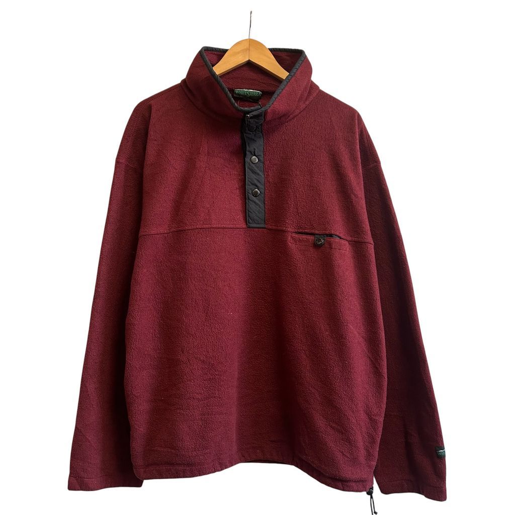 WHITE SIERRA ホワイトシエラ フリースジャケット スナップT風ジャケット ドローコード付き えんじ バーガンディ SIZE XL NO.T491
