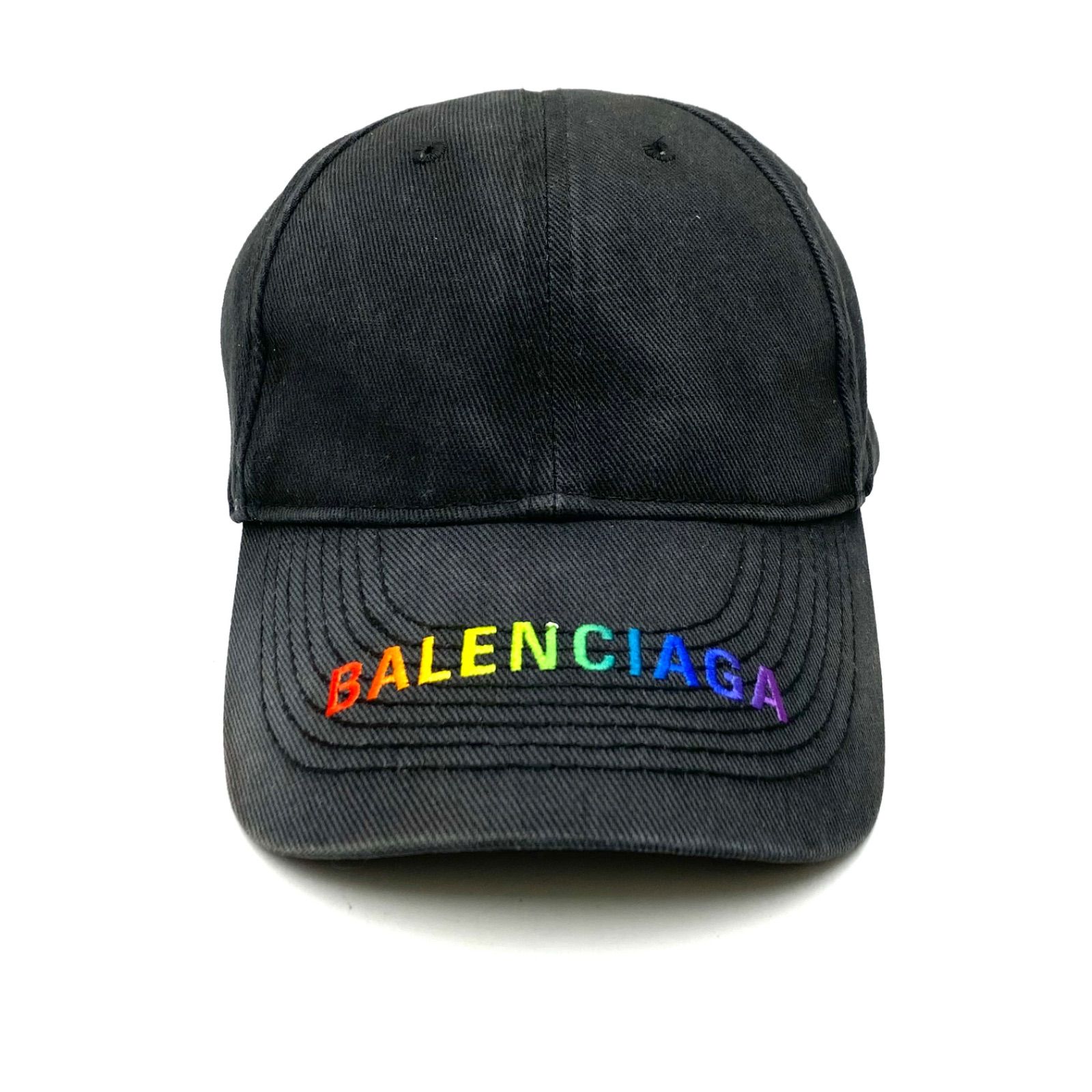 バレンシアガ　レインボー　キャップ　ベースボールキャップ BALENCIAGA バレンシアガ レインボー ロゴ キャップ 帽子 ベースボール