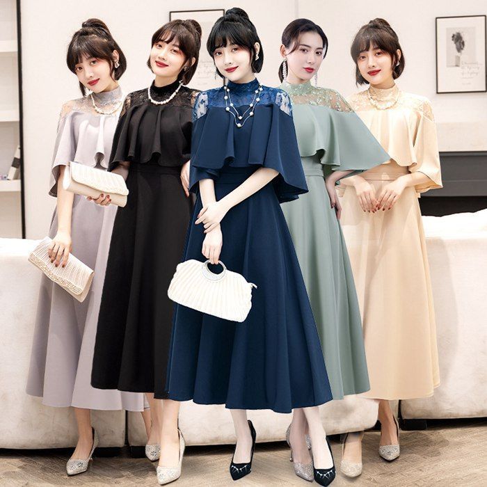 ワンピース レディース ロングドレス ドレス パーティードレス シンプル 謝恩会 発表会 演奏会 同窓会 成人式 フォーマル 女子会 誕生日 可愛い 20代 30代 40代 #bkngl
