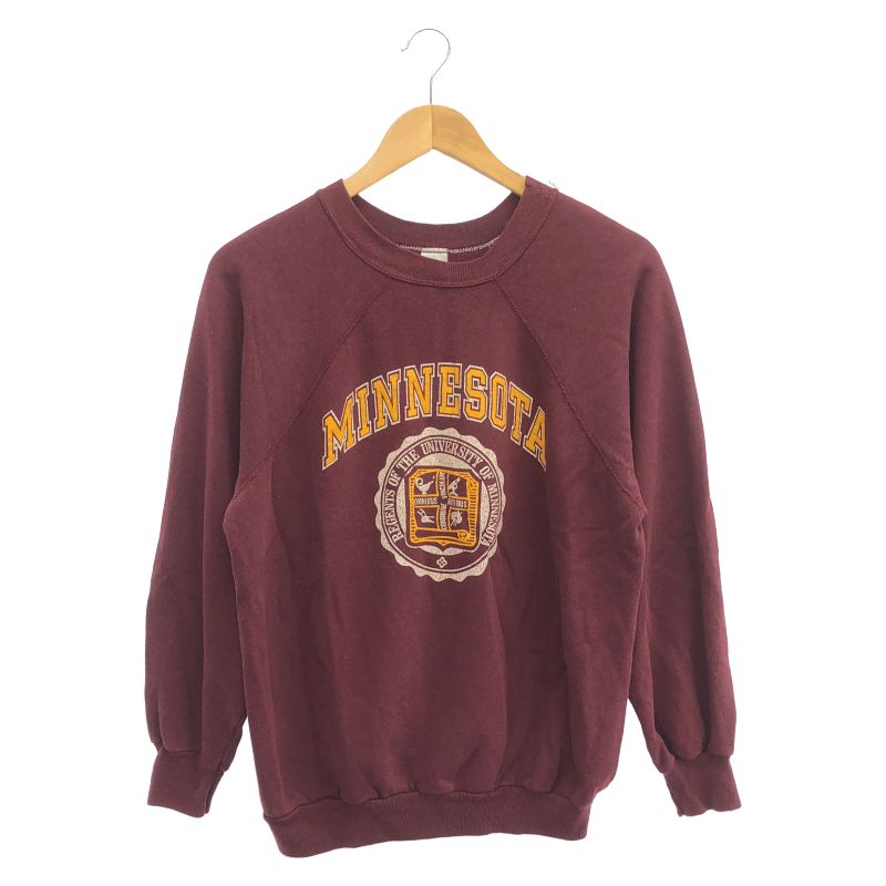 【中古】80s Champion MINNESOTA カレッジスウェット XL パープル[79]