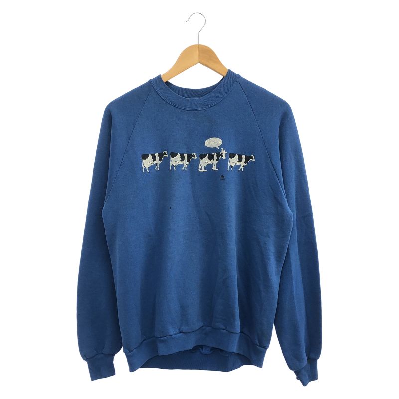 【中古】80s FRUIT OF THE LOOM  cow スウェット XL ブルー[79][249008288005] 80s FRUIT OF THE LOOM cow スウェット XL ブルー[79]-豊富な品揃え