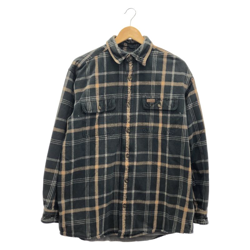 【中古】Carhartt ネルシャツ L グレー[79]