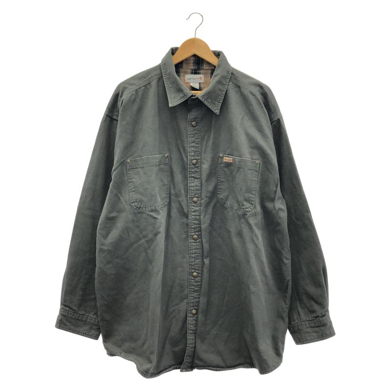 【中古】OLD Carhartt ダックシャツ 2XL グレー[79]