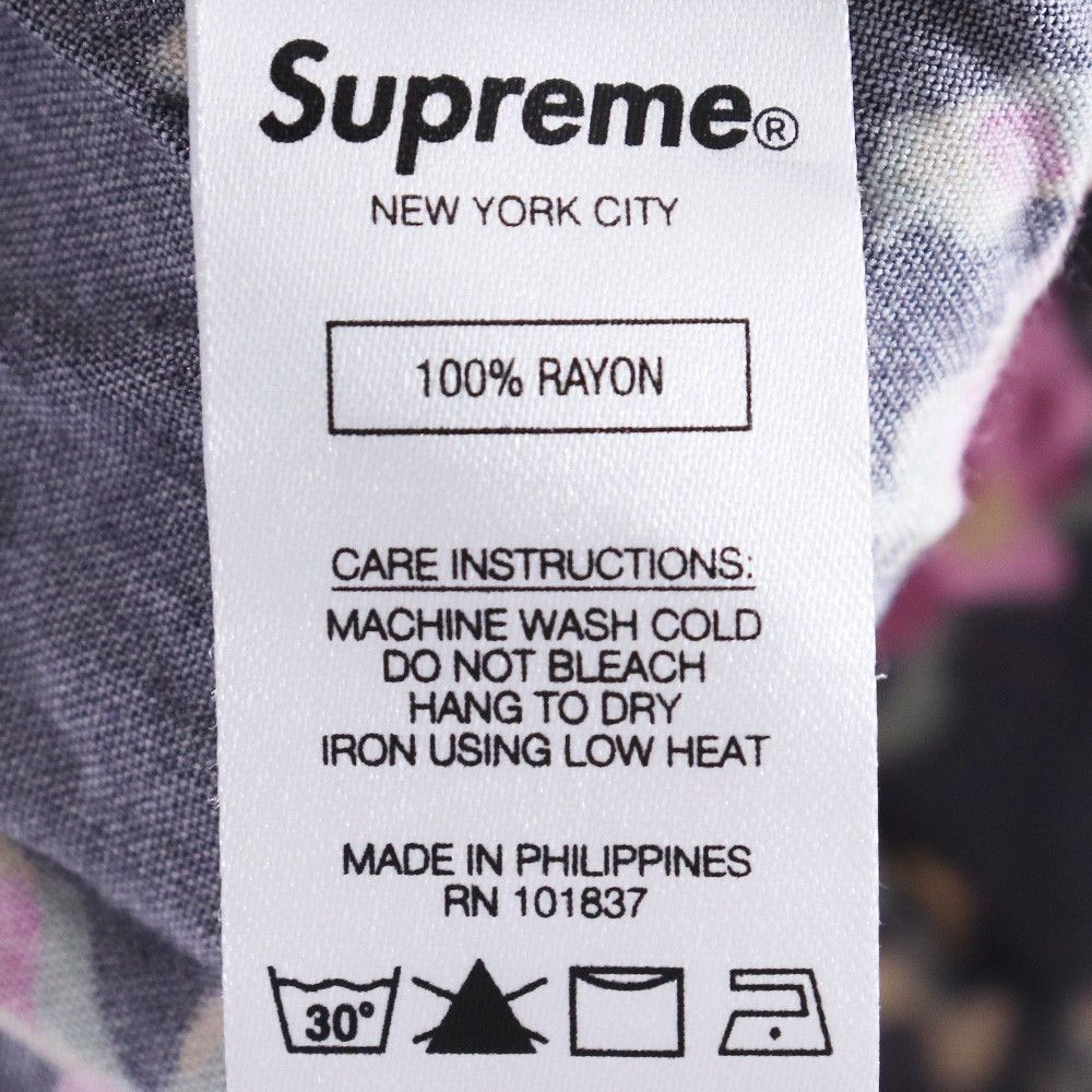 SUPREME Floral Rayon S/S Shirt Mサイズ ブラック - メルカリ