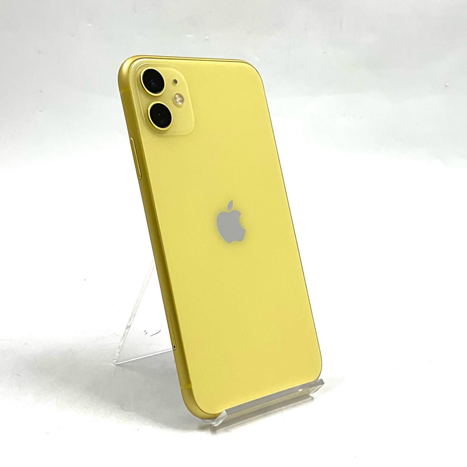 【全額返金保証】【最速発送】 iPhone 11 64GB イエロー Softbank 白ロム 美品 動作確認済 83%