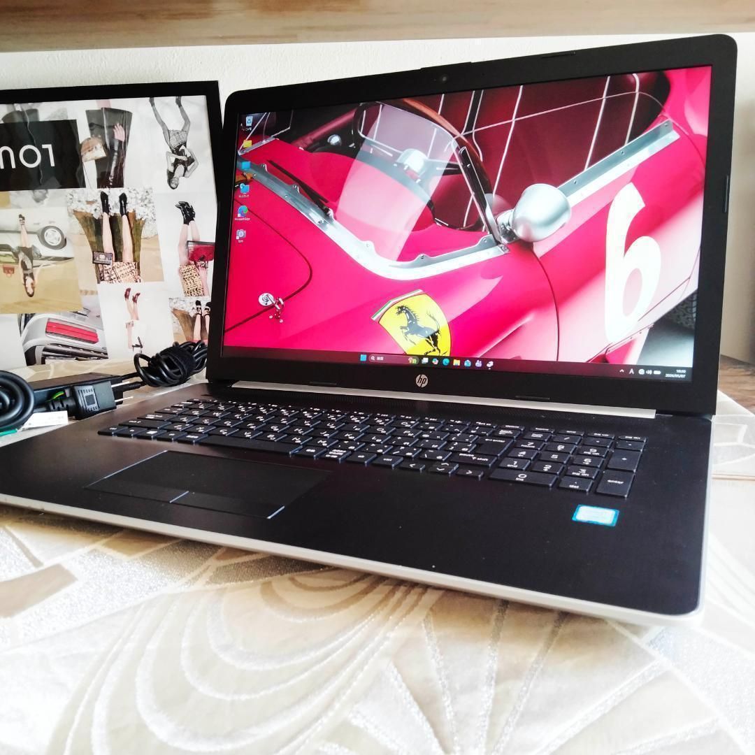 ！HP 17インチ 8世代 5 8250U 1920x1080 256G/SSD NVMe ＋ 500G/HDD 8G FHD 17-by005TU AKA01