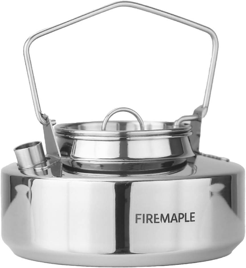 Fire-Maple アウトドアケトル キャンプケトル ステンレス 0.6L コンパクト 軽量 やかん ティーポット コーヒーポット 焚き火 直火対応 登山 ハイキング アウトドア キャンプ用品 収納袋付き 563799da