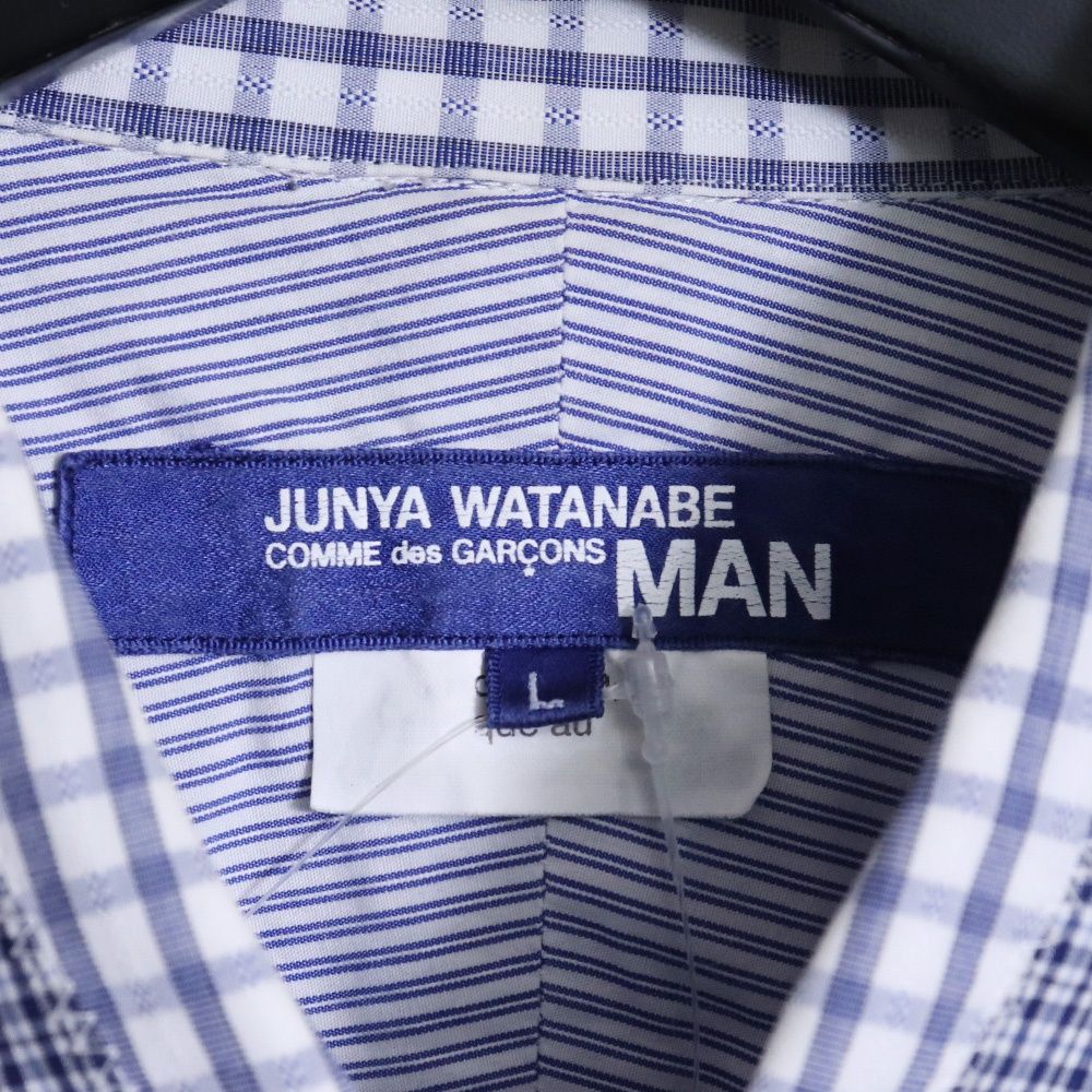 JUNYA WATANABE MAN 綿ギンガムチェック×綿ウールタータンチェック長袖