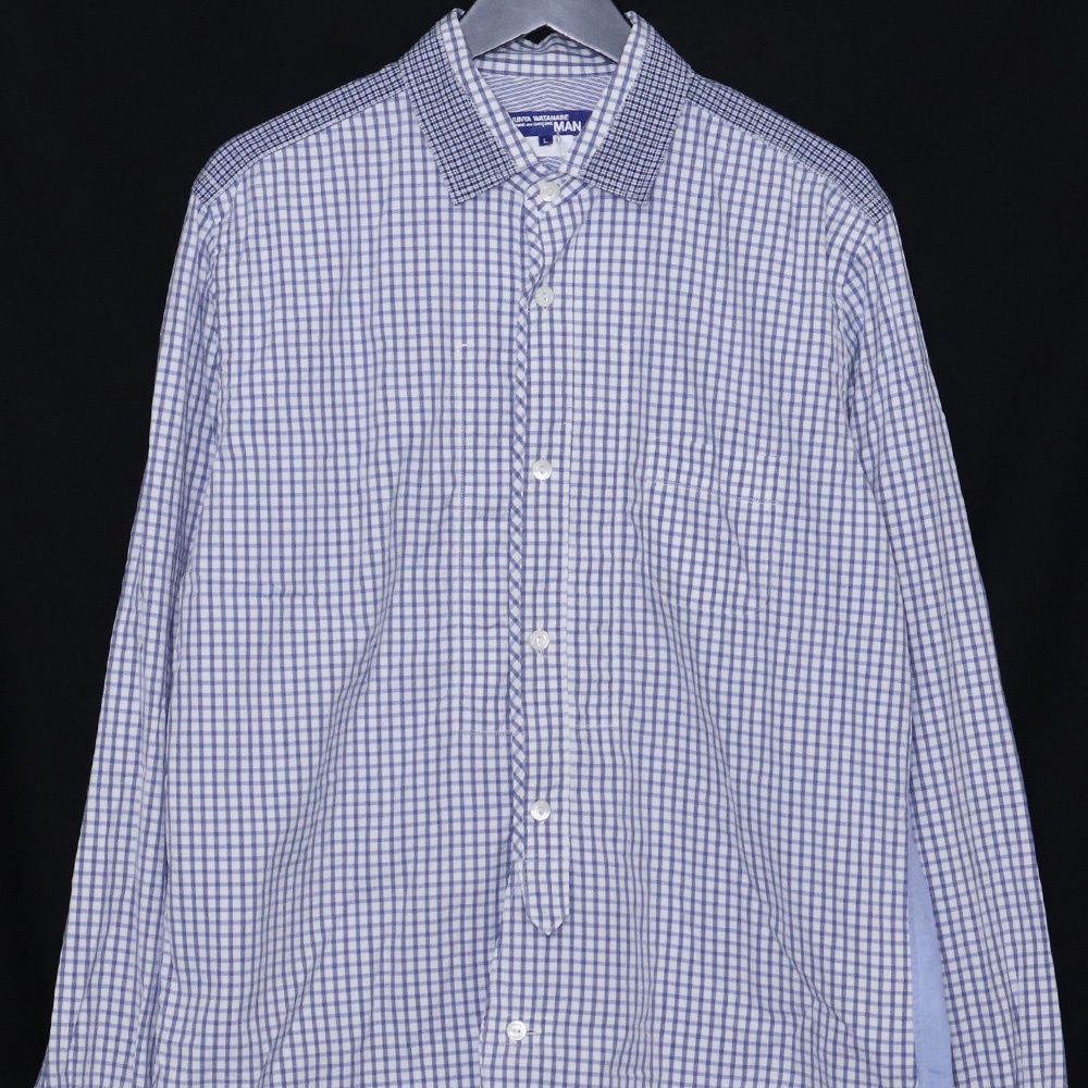 JUNYA WATANABE MAN 綿ギンガムチェック×綿ウールタータンチェック長袖