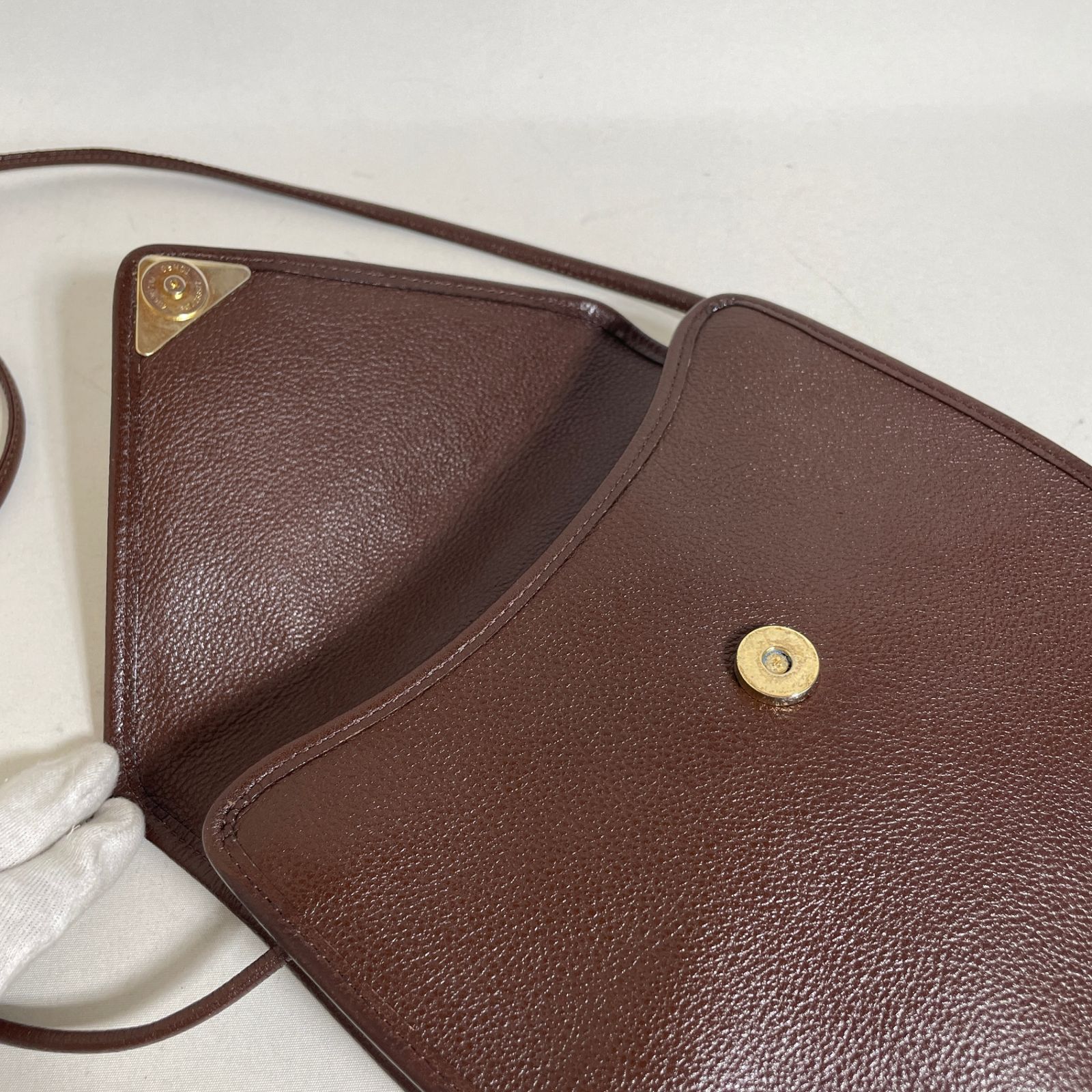 2604-181｜美品｜イヴサンローラン ショルダーバッグ ダークブラウン 