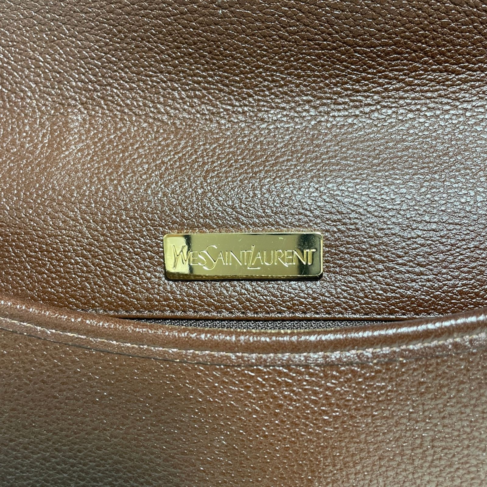 2604-181｜美品｜イヴサンローラン ショルダーバッグ ダークブラウン