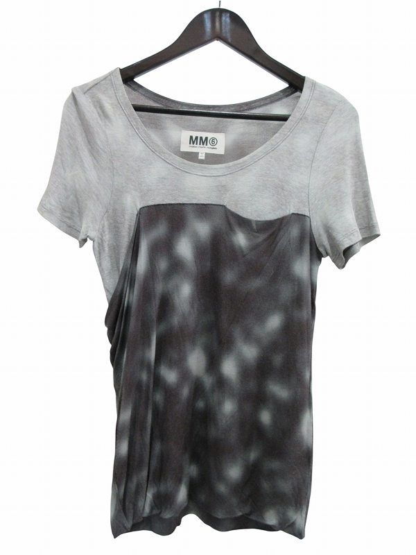 エムエムシックス メゾンマルジェラ MM6 Maison Margiela 半袖 Ｔシャツ グレー Sサイズ レディース