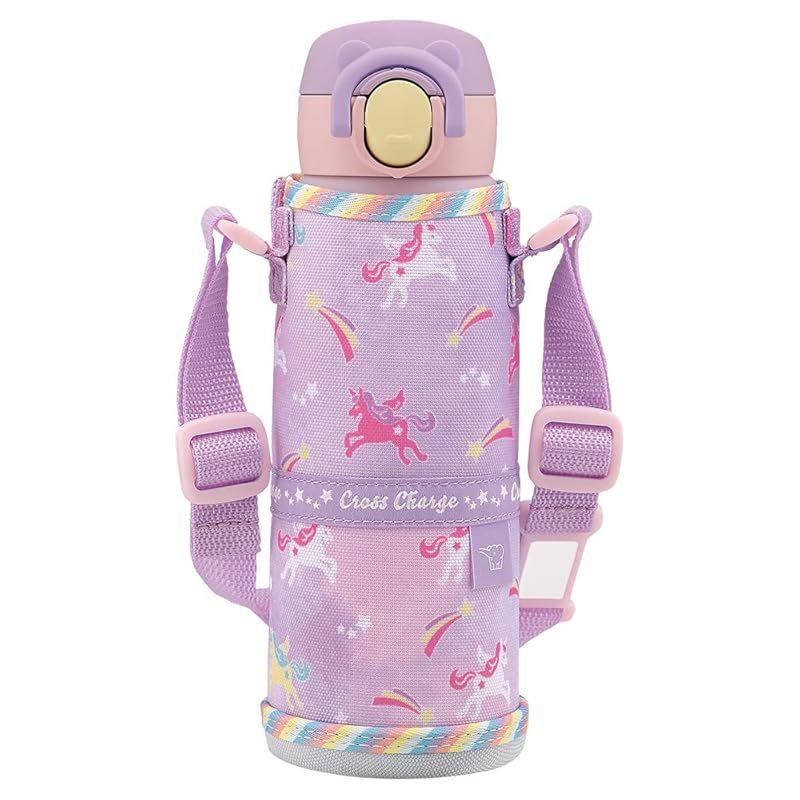 【新品】 象印 水筒 キッズマグ 子ども向け 480ml 【子どもが使いやすい】 通園通学 シームレスせん お手入れ簡単 ユニコーンパープル SM-UA48-VZ 0