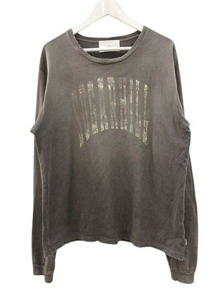 シュガーヒル SUGARHILL COLLEGE PRINT LONG SLEEVE T-SHIRT BLACK SIZE2 23AWCS09 カレッジ プリント ロングスリーブ Tシャツ