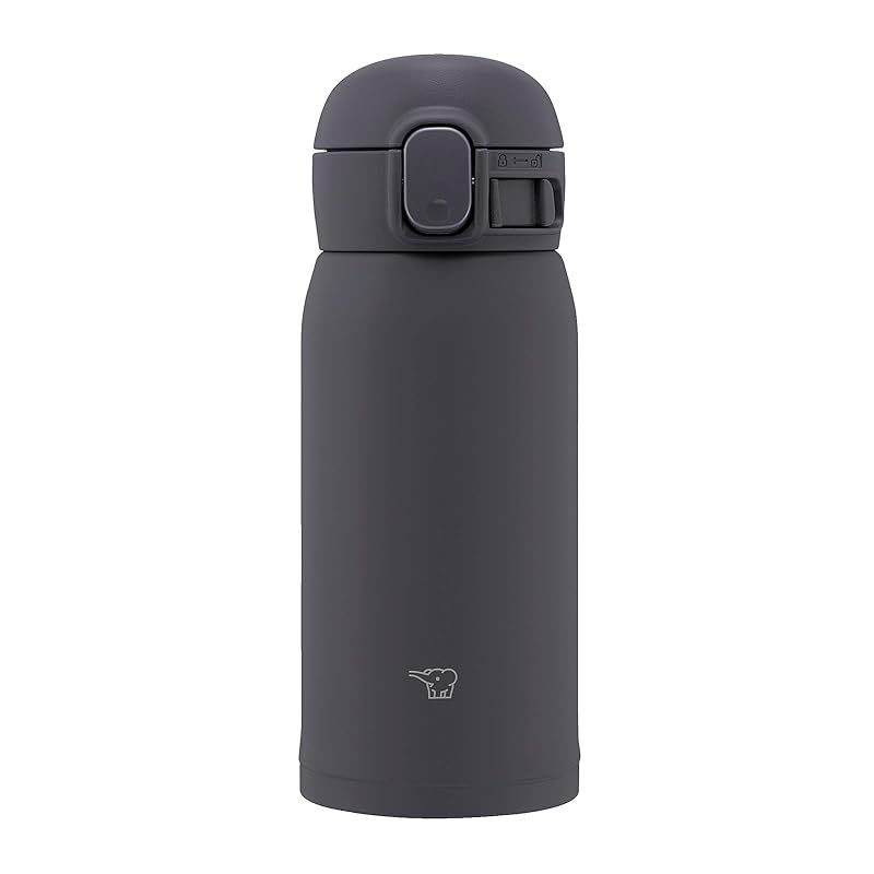 【新品】 象印 水筒 360ml 【使いやすい定番マグ】 洗いやすい シームレスせん 洗う点数3点のみ 軽量&コンパクト 保冷・保温 ワンタッチマグ ソフトブラック SM-WS36-BM 0