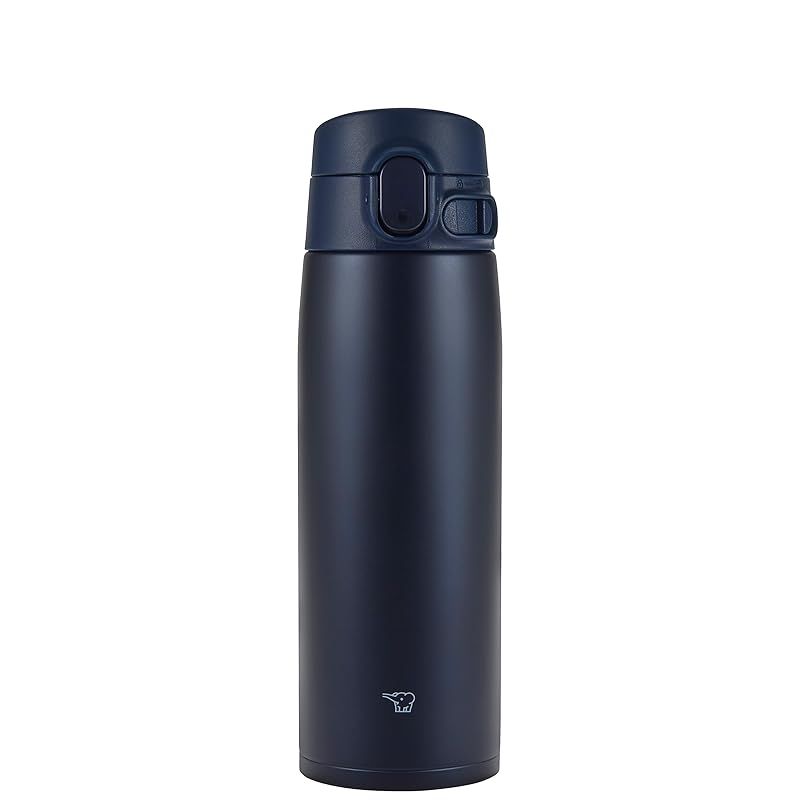 【新品】 象印マホービン(ZOJIRUSHI) 水筒 シームレスせん 大容量 600ml ワンタッチ ステンレスマグ ネイビー ふたとパッキンが一体化 お手入れ簡単 洗う点数3点のみ SM-VA60-AD 0
