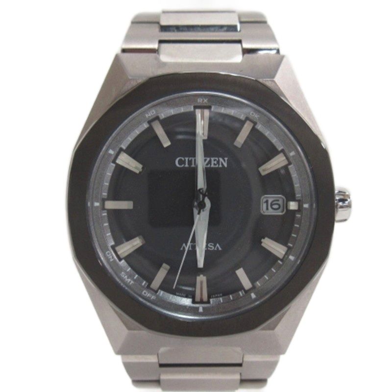 シチズン CITIZEN ATTESA アテッサ 腕時計 エコドライブ 電波時計 H128-00CWT01 黒文字盤 35,035円