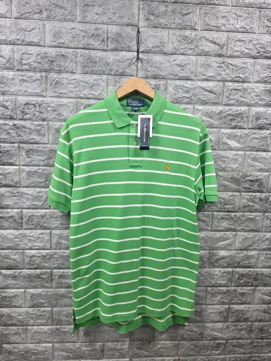 新品 ポロ ラルフローレン ストライプ カラーTシャツ グリーン 105