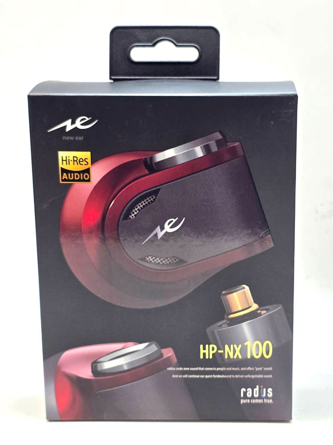radius ラディウス HP-NX100 ハイレゾ対応 イヤホン レッド NeEXTRA搭載 高音質 重低音