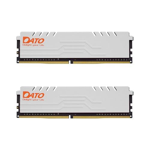 DATO メモリ16GB DDR4 (8GBx2) 3200MHz UDIMMヒートシンク付き PC4 25600 CL16 1.35V PC3200 RAM with heatsink ゲーミング専用メモリモジュール 288ピン 非ECC 9991a46a