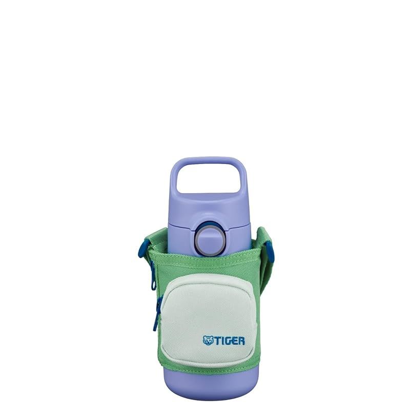 【新品】 【パッキン一体型・食洗機対応】 タイガー魔法瓶(TIGER) 水筒 350ml ワンプッシュ コップ 2WAY ステンレスボトル ハンドル付き 保冷 保温 軽量 洗いやすい ラグーンブルー MTA-Q035AQ 0