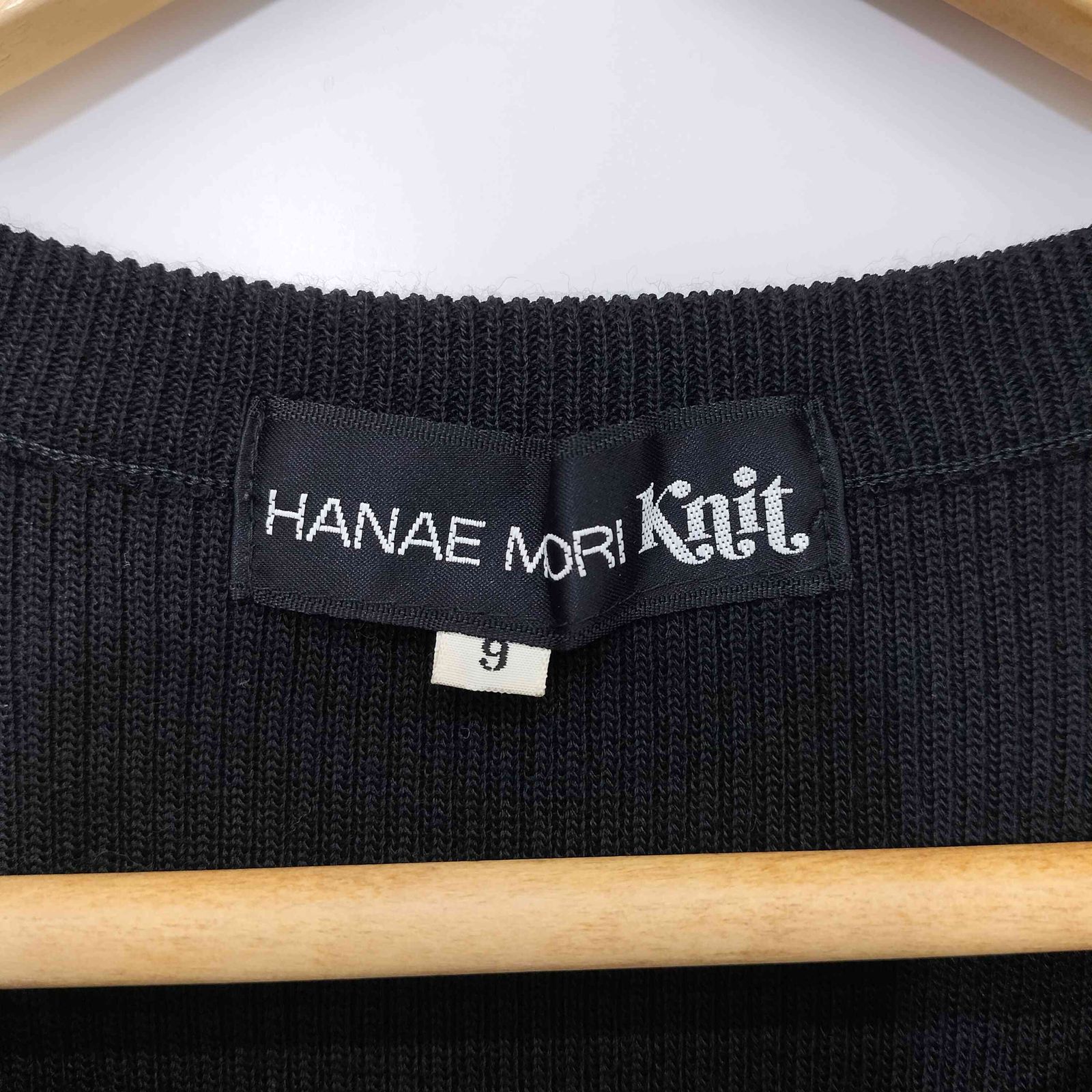 ハナエモリ HANAE MORI 切り替えデザイン ニットワンピース レディース