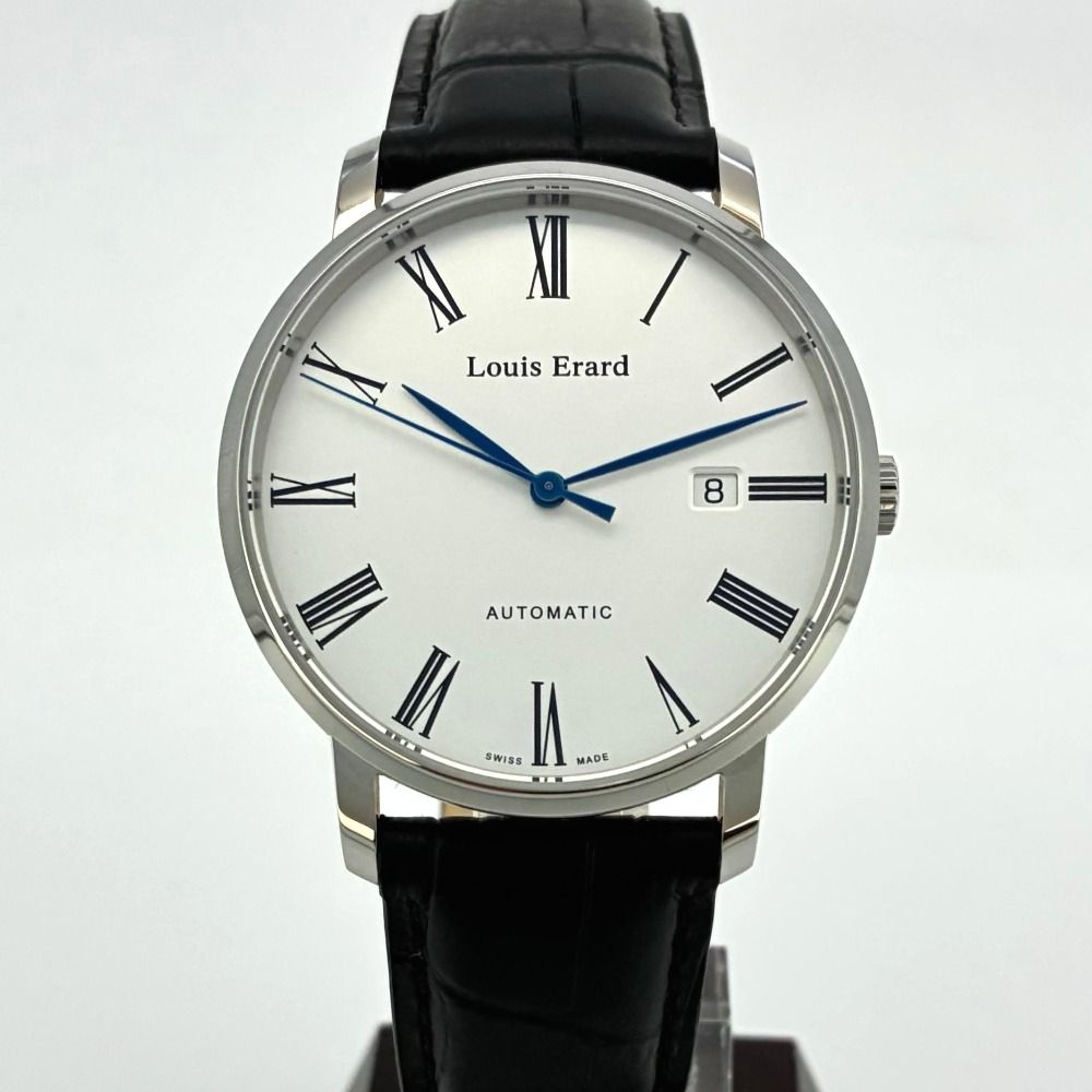 ルイエラール LE68233AA01BDC29 40mm 白文字盤 保証書なし Cal.MVT68 自動巻き メンズ Louis Erard 腕時計