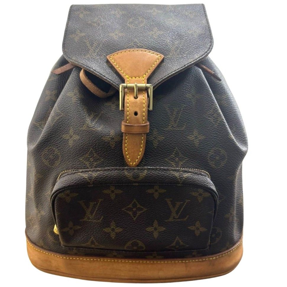 ルイヴィトン リュック モノグラム モンスリMM M51136 ゴールド金具 ブラウン PVC レザー レディース LOUIS VUITTON