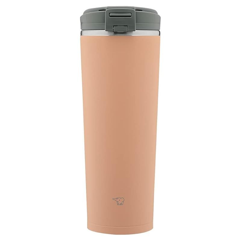 【新品】 象印 水筒 キャリータンブラー 400ml 【持ち運べるタンブラー】 フリップタイプ シームレスせん お手入れ点数たったの2点 シナモンベージュ SX-KA40-CM 0