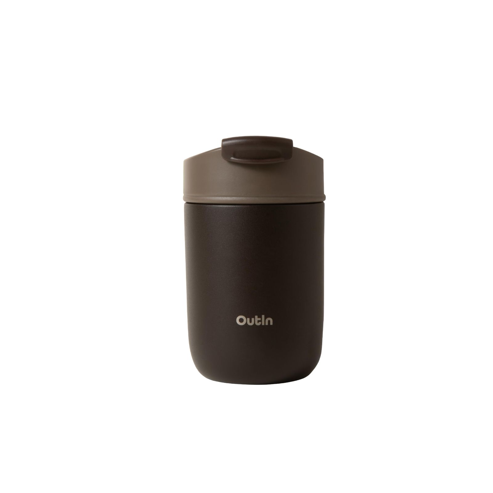 OutIn トラベルタンブラー, アウトドア 保温保冷コーヒーカップ 漏れ防止フリップリッド付き, 350ml ステンレス製マグ ホット&コールド対応ma ac4cbbd1