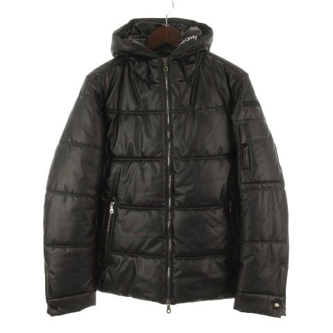 ニコルクラブフォーメン NICOLE CLUB FOR MEN パテッドフーデットブルゾン ジャケット 46 ブラック 260515E