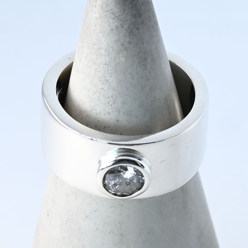 研磨済】STAR JEWELRY シルバー ストーン リング 指輪 9号 シルバー925 