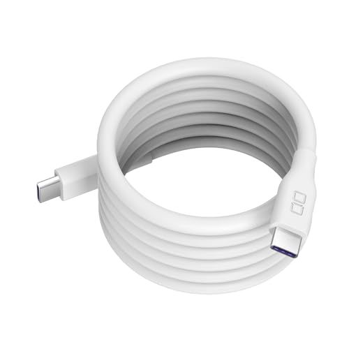 CIO 柔らかいスパイラルシリコンケーブル CtoC (Type-C/USB-C) 急速充電 磁石 マグネット吸着 充電ケーブル PD 240W データ転送 480Mbps 形状記憶 絡まりにくい iPhone 17 / 16 / 15 / 9b8643e5