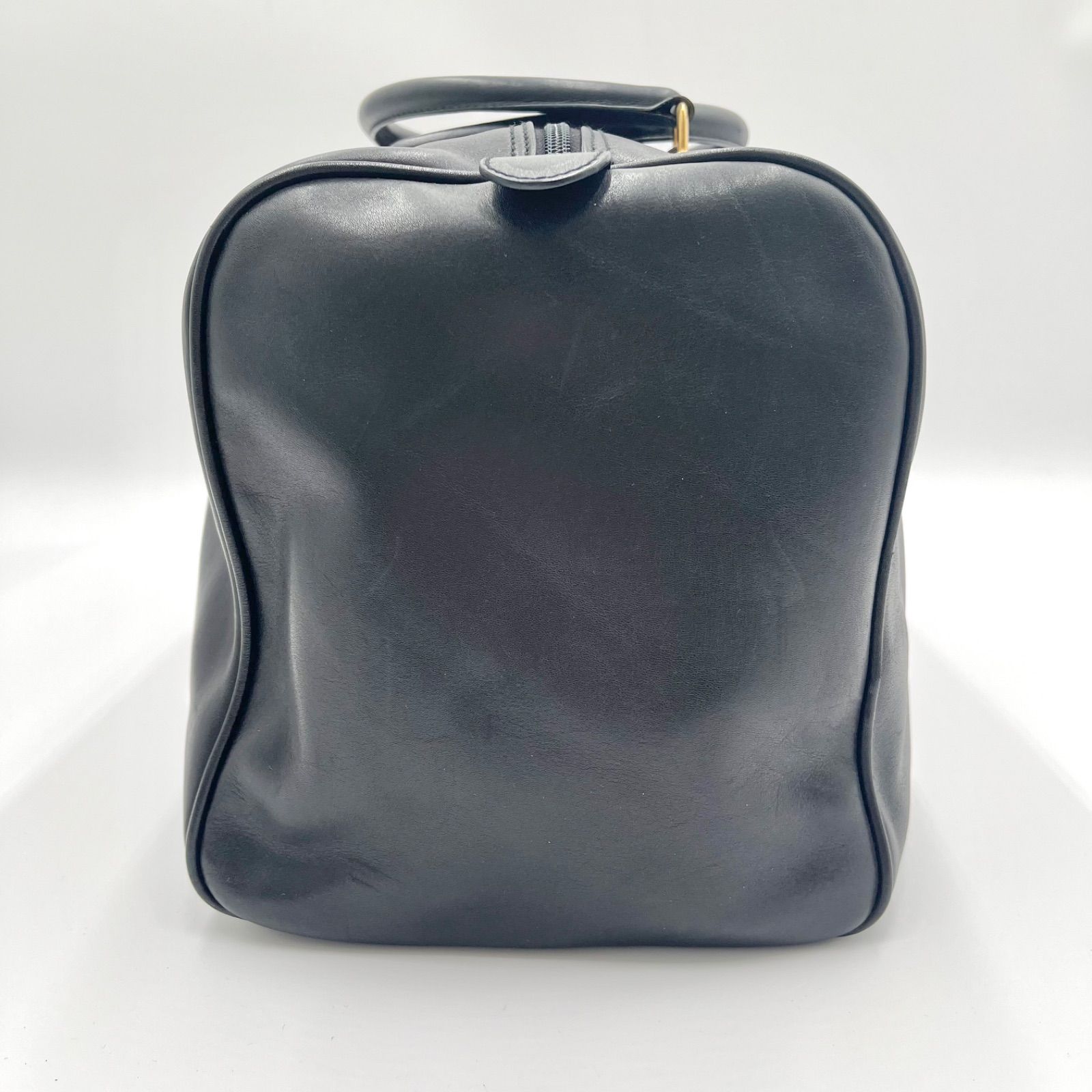 極美品◎BALENCIAGA バレンシアガ BBロゴ レザー ボストンバッグ