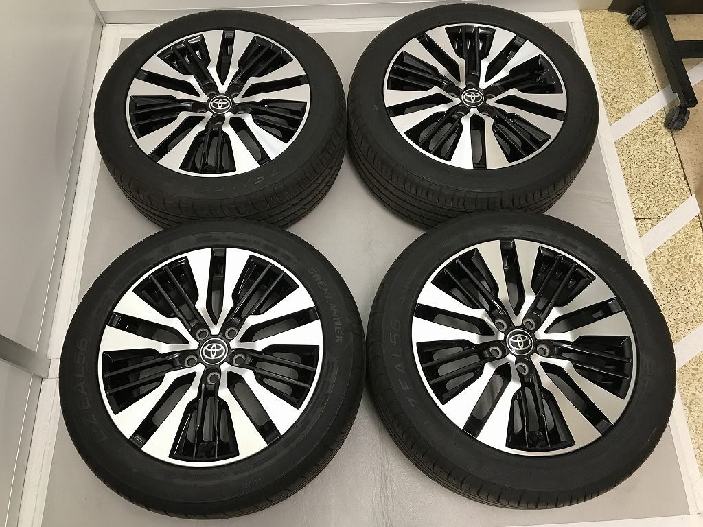 ◎傷少美品 30アルファード 後期 純正 18in 7.5J +45 114.3/5H バリ溝 25年製 235/50R18 すぐ使えます 即納 個人宅OK 4本 検)RAV4 ハリアー