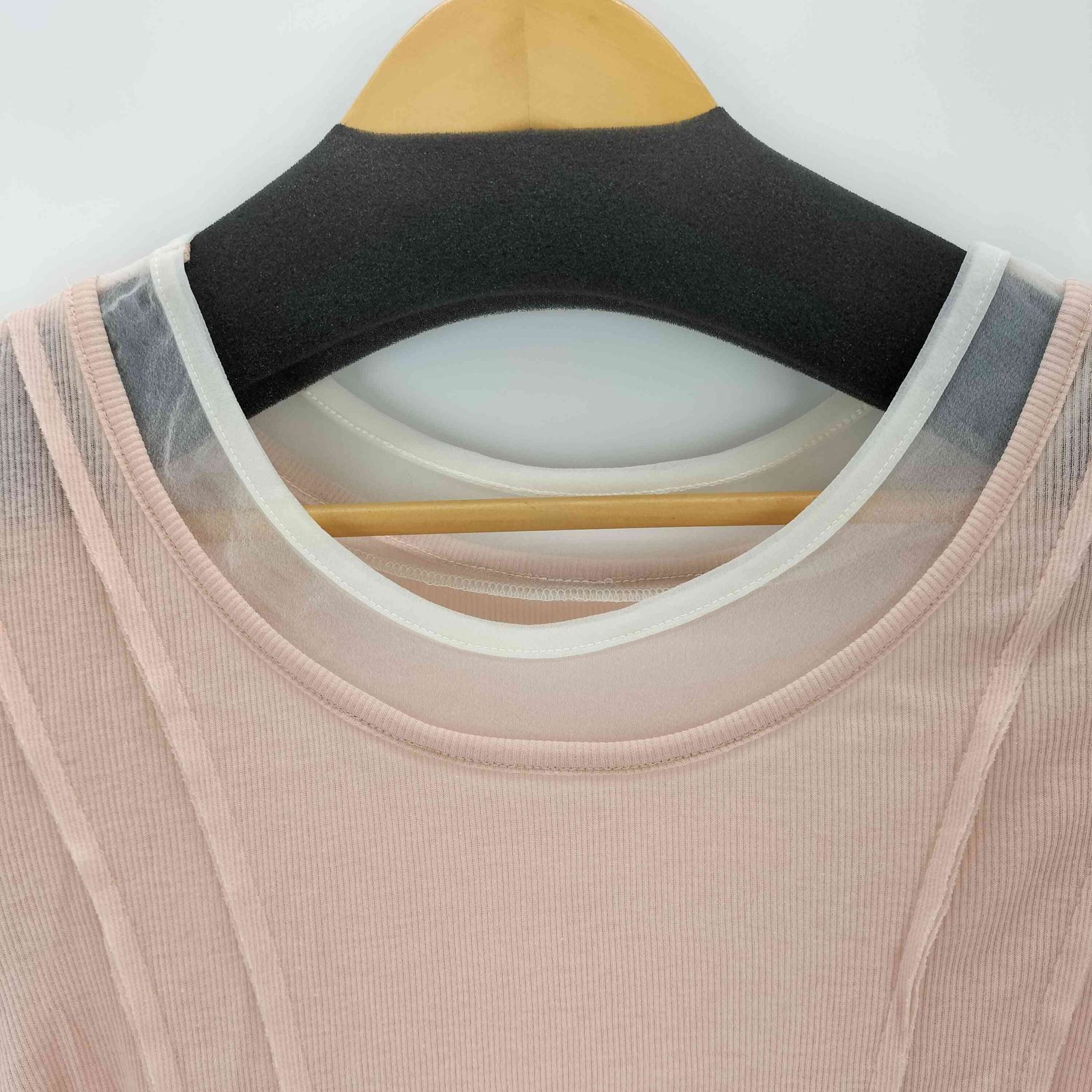 メゾンスペシャル MAISON SPECIAL 2way Neck Sheer Docking Tops