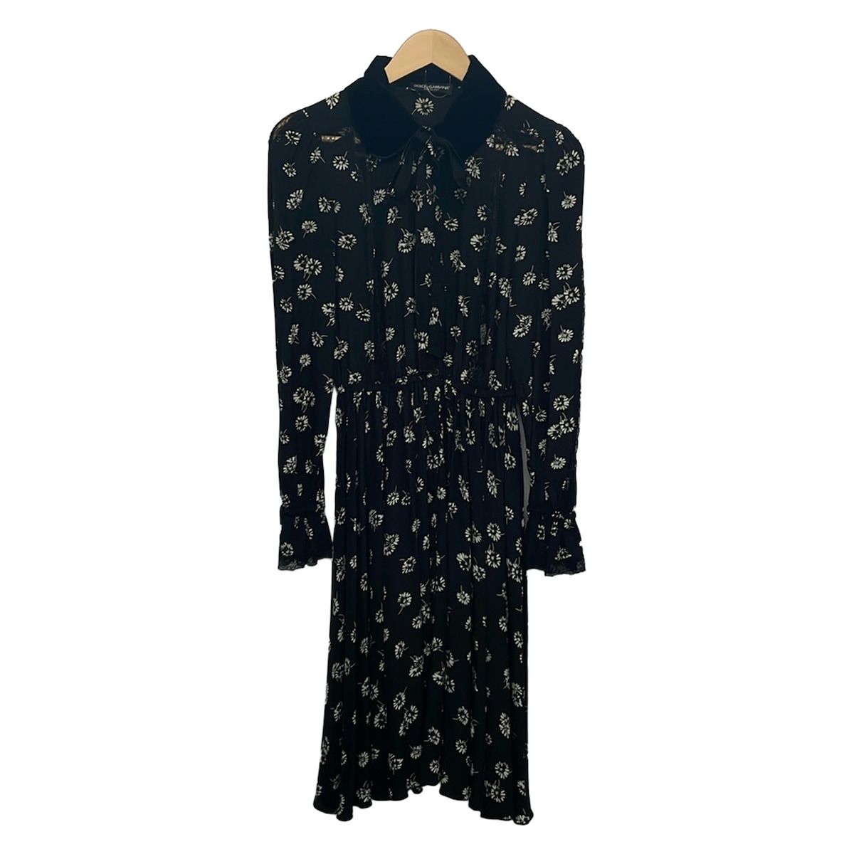 DOLCE&GABBANA(ドルチェアンドガッバーナ) ワンピース サイズ38 S レディース美品 - 黒×ライトグレー