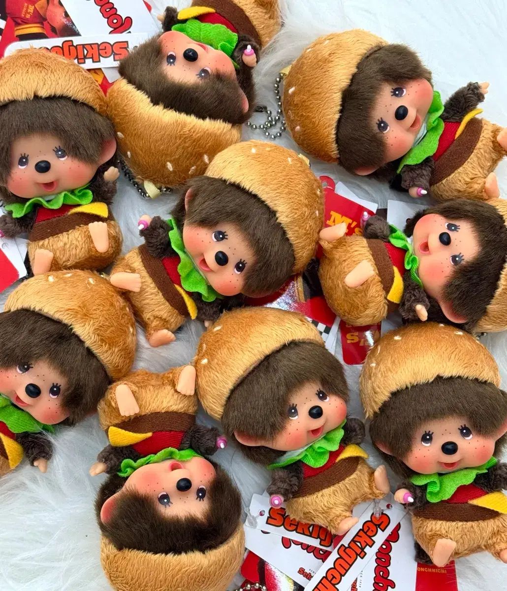 正規品 ハンバーガー モンチッチ キーホルダー