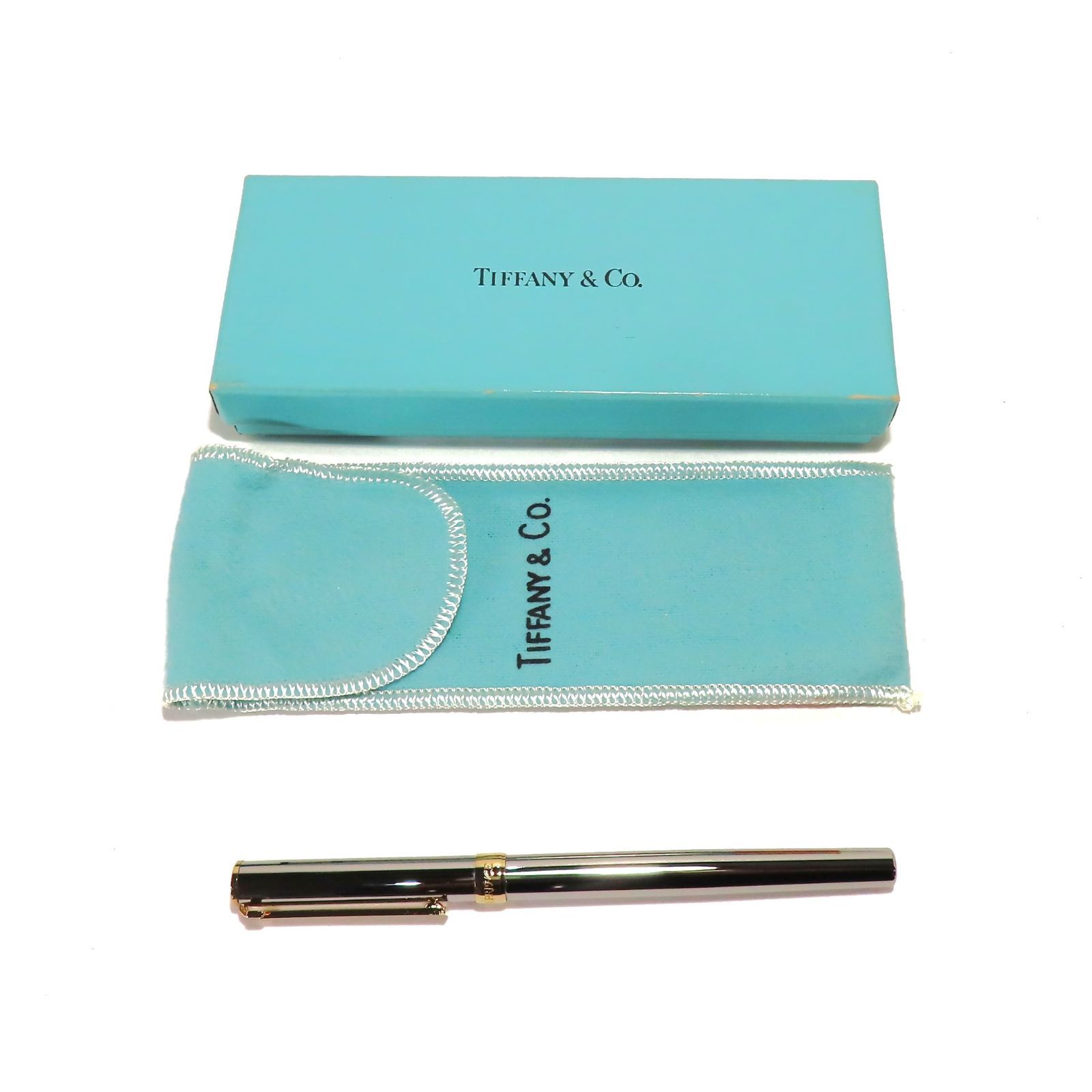 新品同様 美品 TIFFANY&Co. ティファニー Tクリップ ボールペン シルバー925 スターリングシルバー 20.7g 箱 ボックス 布袋