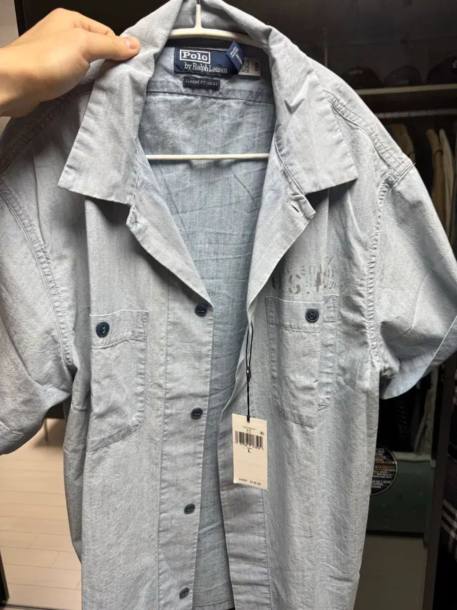 ポロ 半袖 シャンブレー L 新品