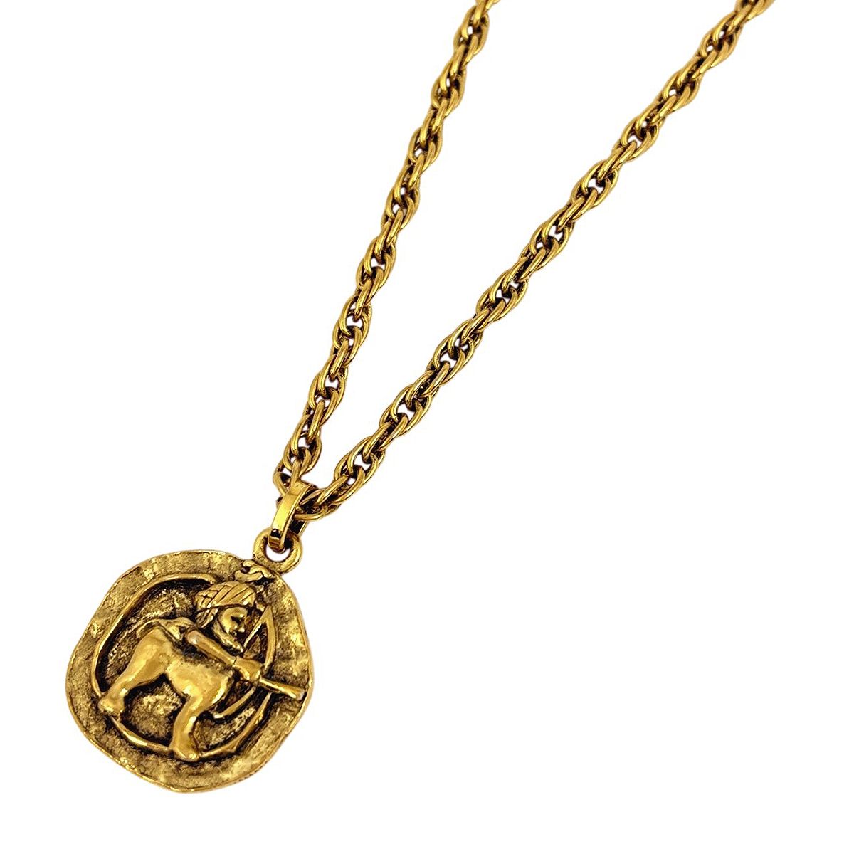 シャネル CHANEL ロゴ チェーン ネックレス ケンタウロス GP ゴールド レディース 【中古】