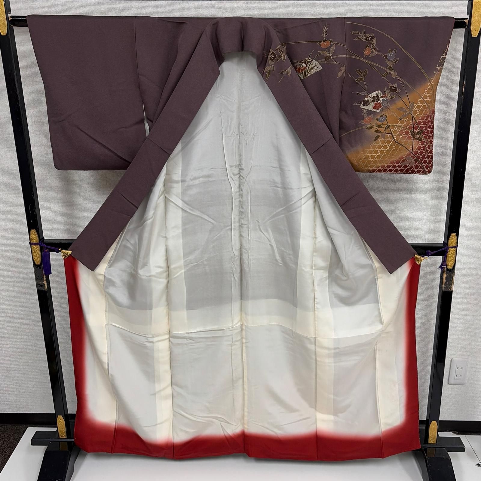 付下げ 金駒刺繍 金彩 上品な染め 紋無し 正絹 着物 MK-7927 - メルカリ