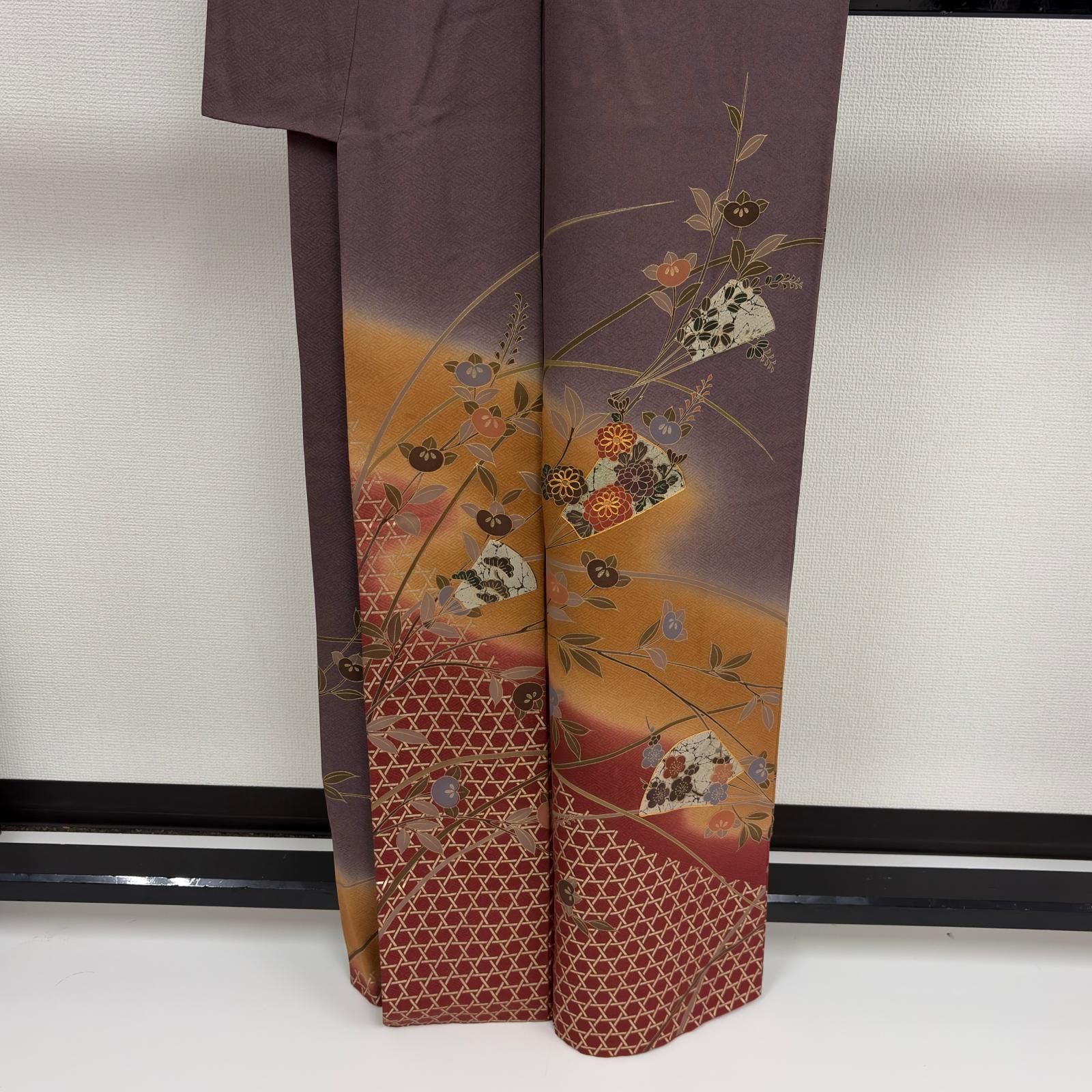 付下げ 金駒刺繍 金彩 上品な染め 紋無し 正絹 着物 MK-7927 - メルカリ
