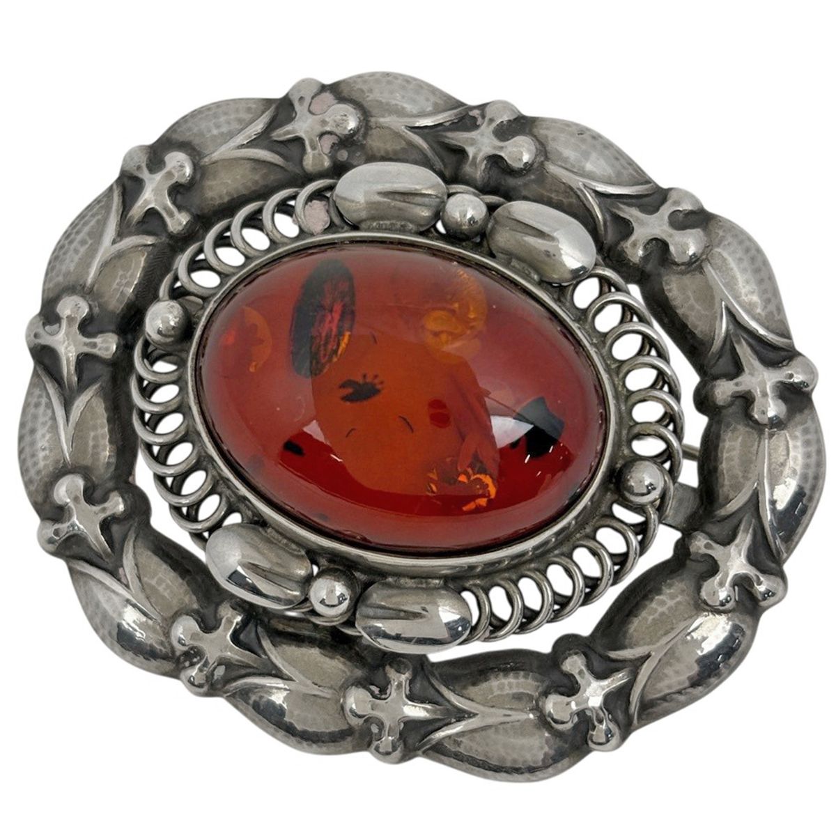ジョージジェンセン Georg Jensen カラーストーン ブローチ 109